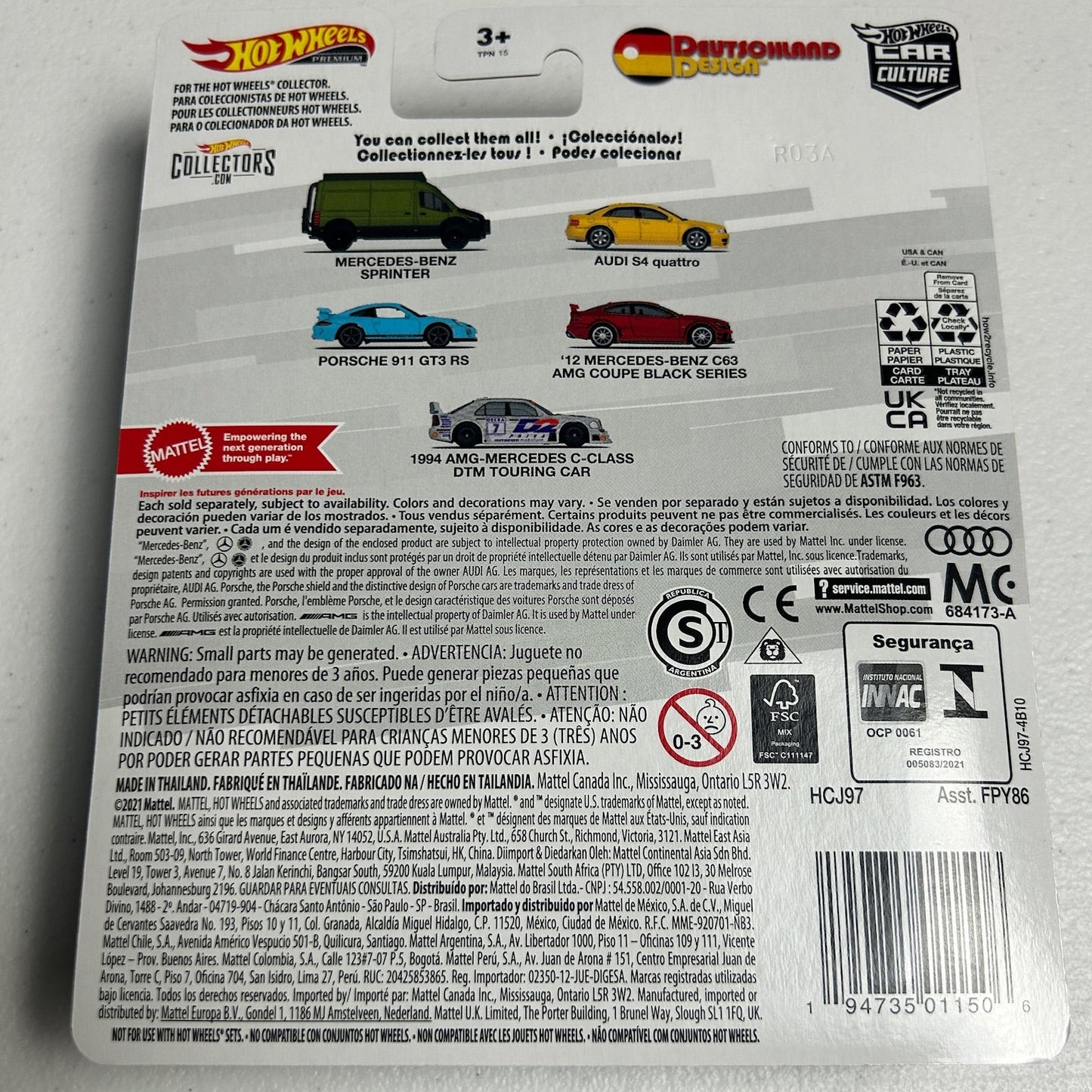 Hot Wheels Car Culture Deutschland Designs Mercedes 0/5 Chase