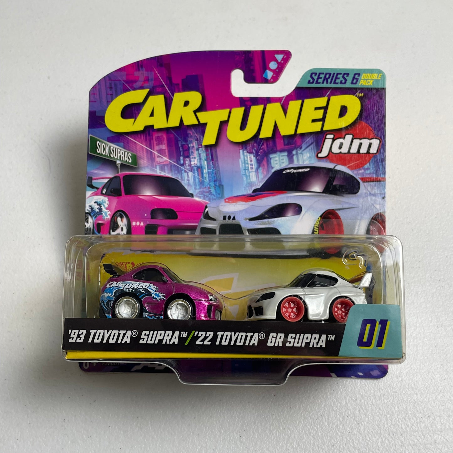 Cartuned 1:64 2-Pack '93 Toyota Supra x '22 Toyota GR Supra