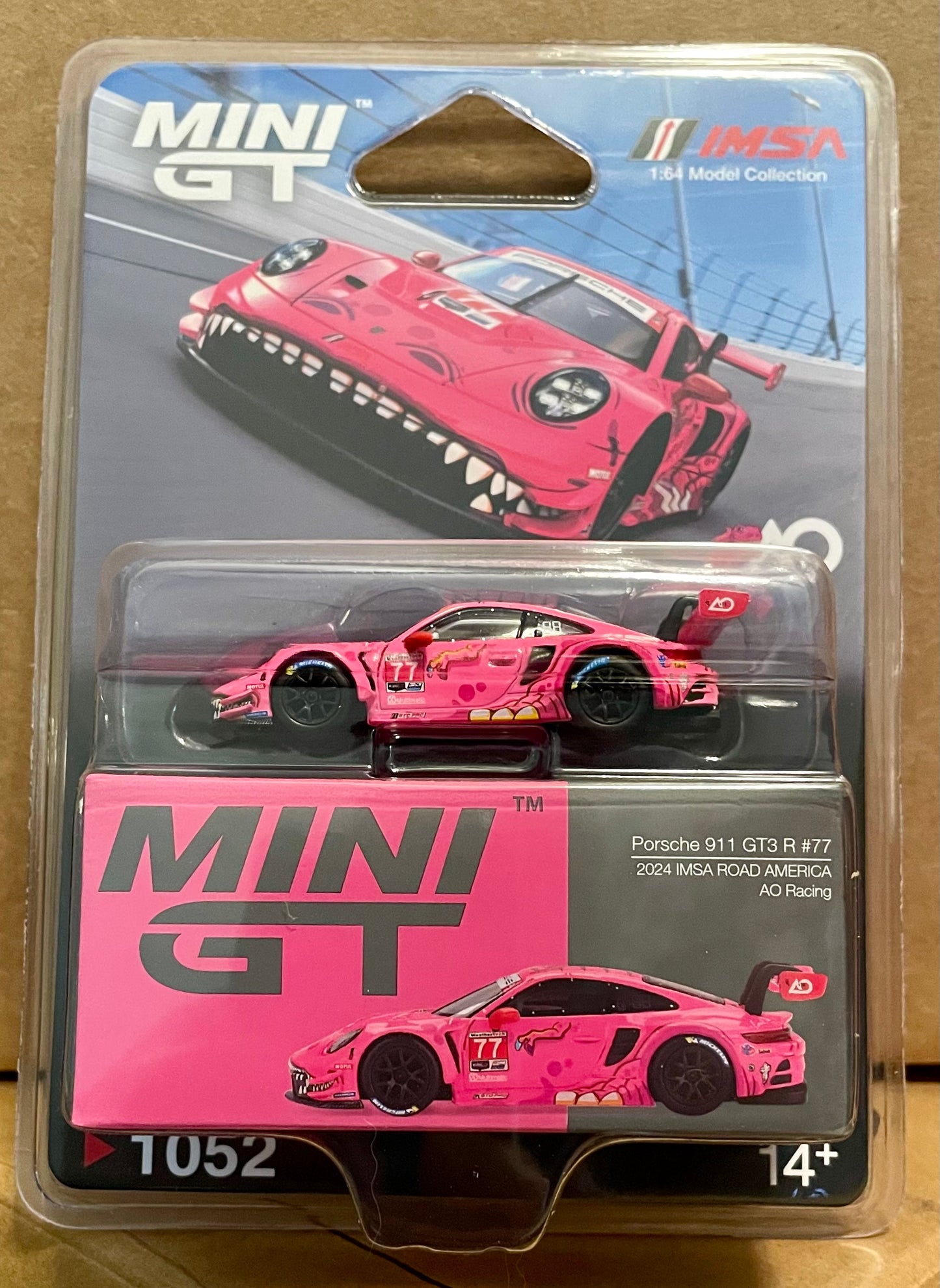 Mini GT 1:64 Porsche 911 GT3 R #77 AO Racing 2025 IMSA