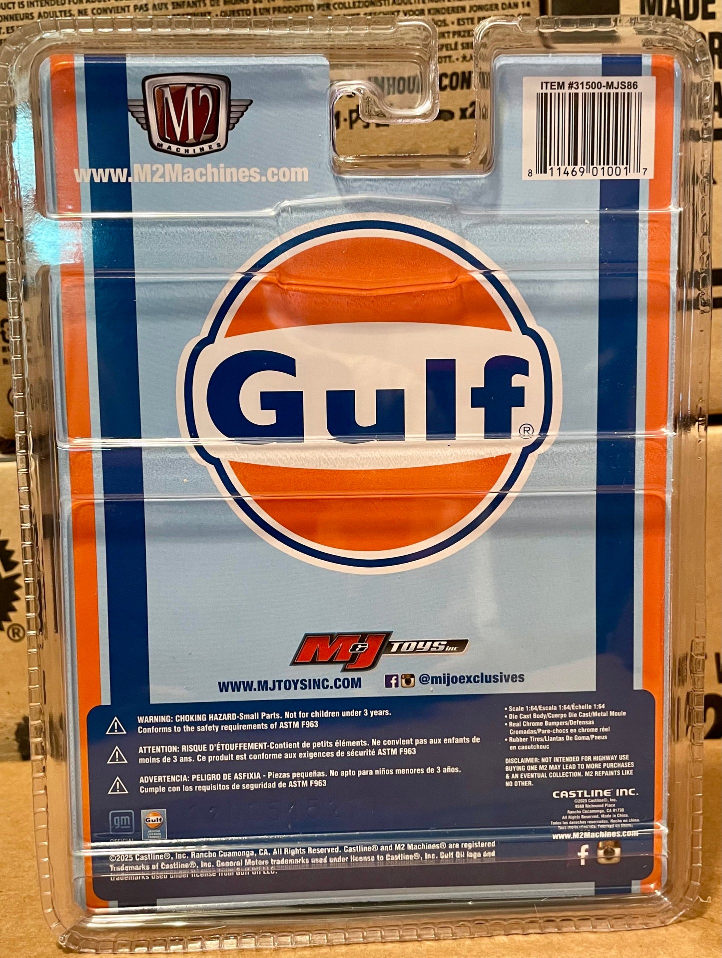 M2 1:64 Mijo Chevy 1978 Silverado C30 Gulf Blue w Stripes