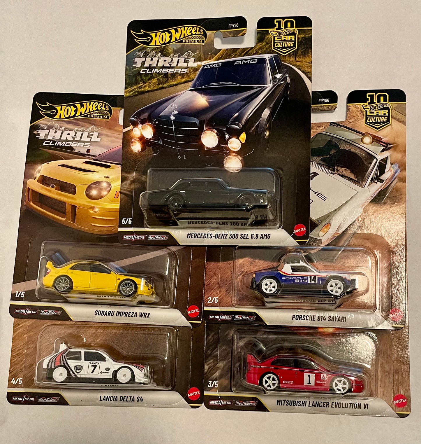 Hot Wheels 1:64 Car Culture Thrill Climbers Set of 5