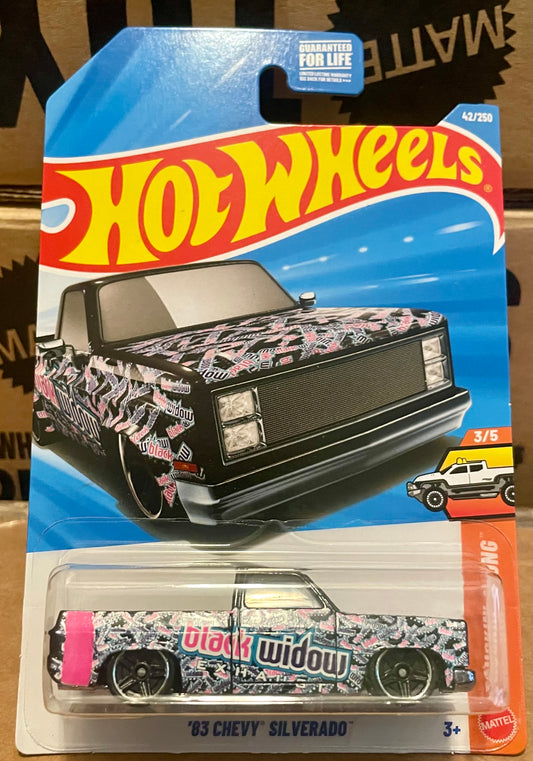 Hot Wheels Basic '83 Chevy Silverado Black Widow