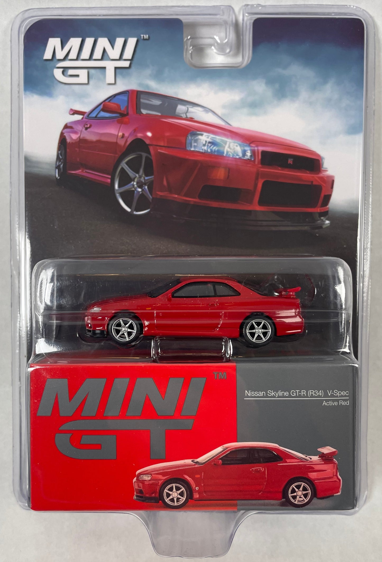 MiniGT 1:64 Nissan Skyline GTR R34 Active Red