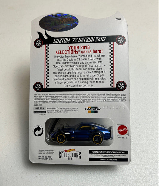 Hot Wheels 1:64 RLC 2018 Selections Car - Custom '72 Datsun 240Z #12195/20000