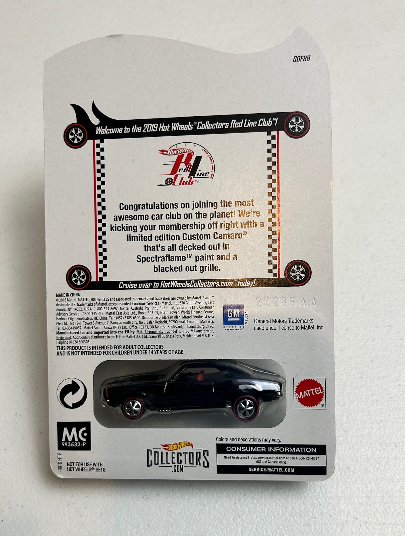 Hot Wheels 1:64 RLC Club Exclusive - Custom Camaro