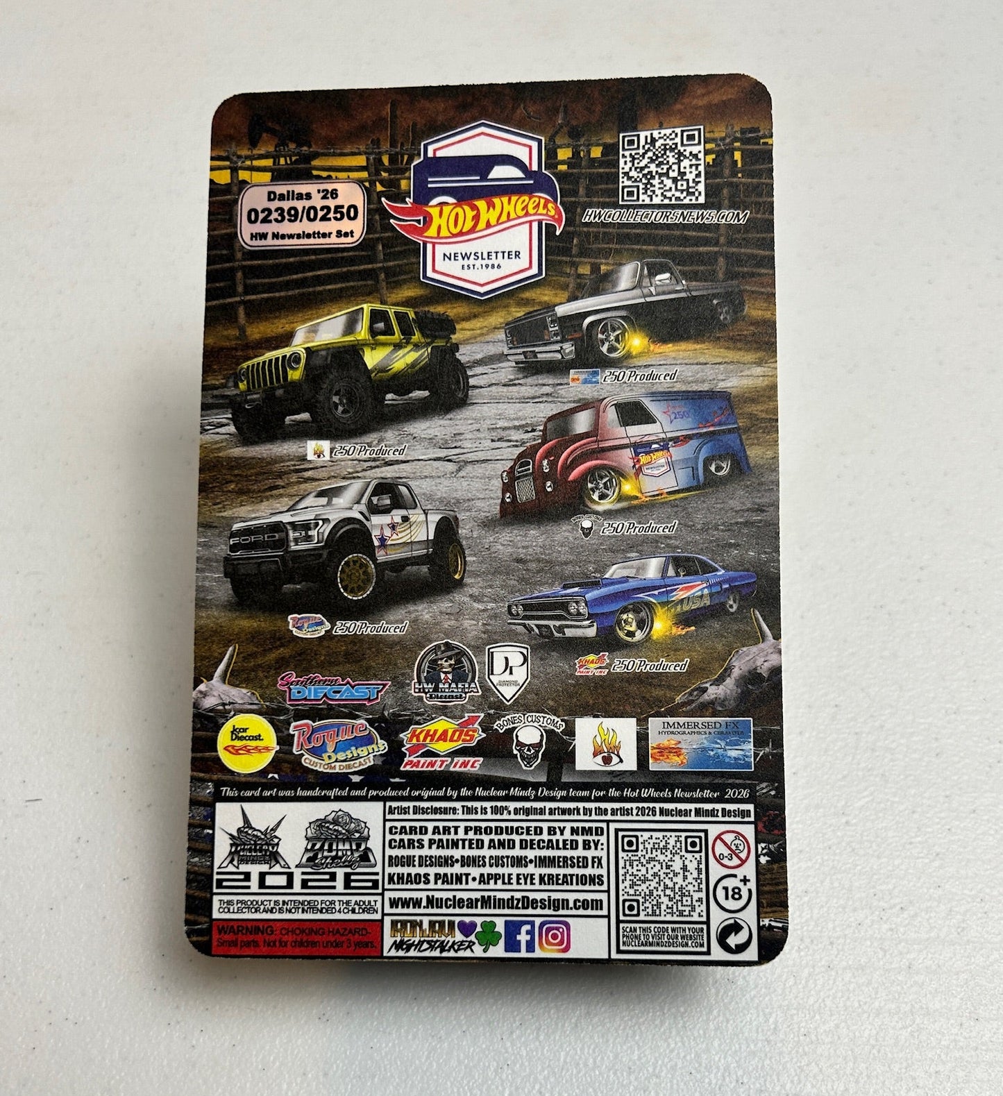 Hot Wheels 1:64 Nationals Newsletter Dairy Delivery 239/250