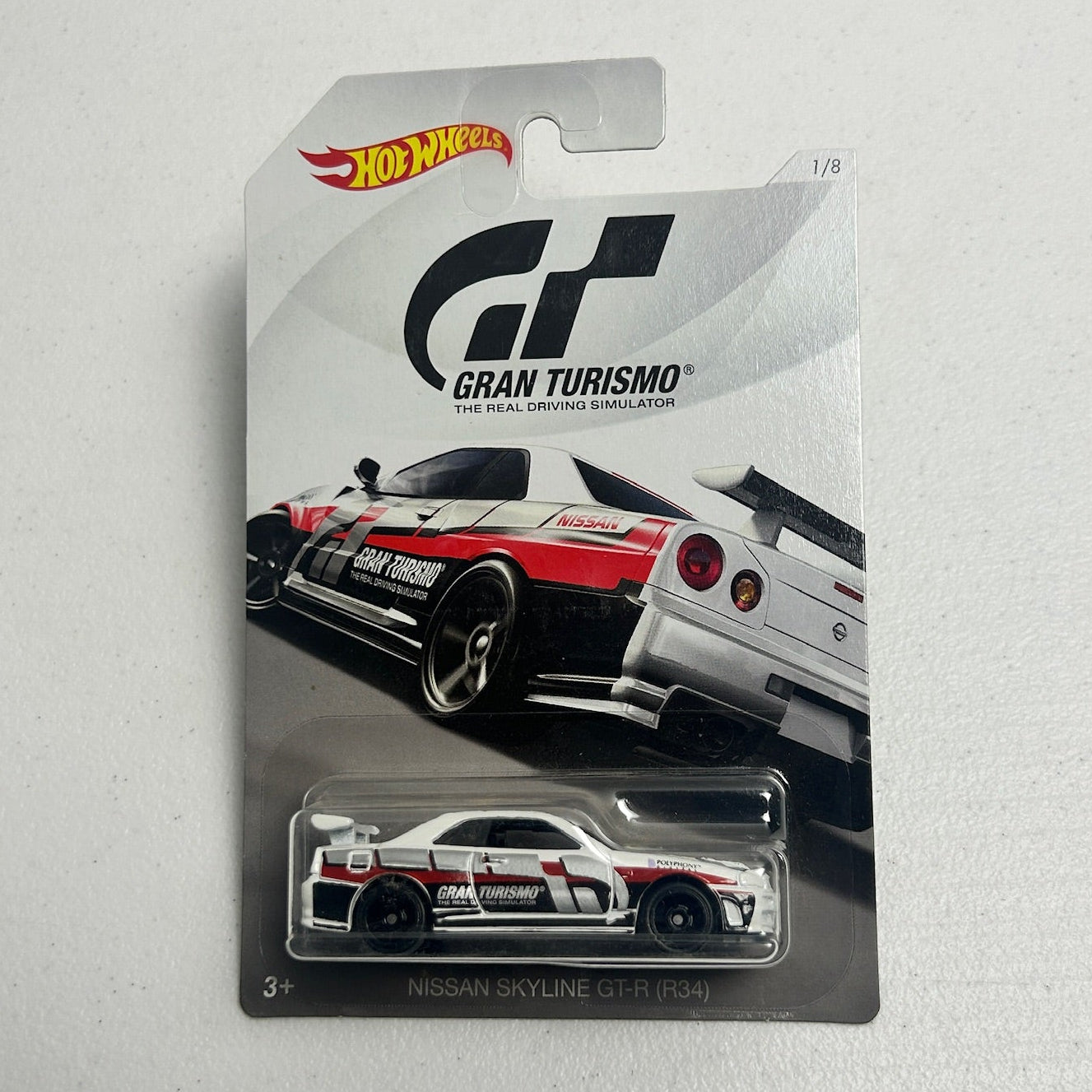 Hot Wheels 1:64 Gran Turismo Nissan Skyline GT-R R34) 1/8