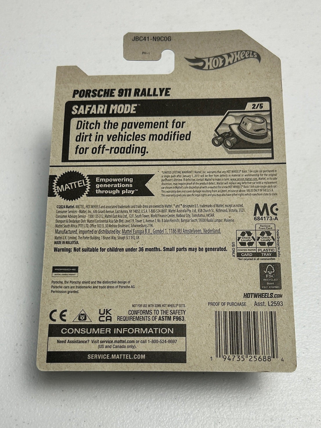 Hot Wheels 1:64 Porsche 911 Rallye Super TH