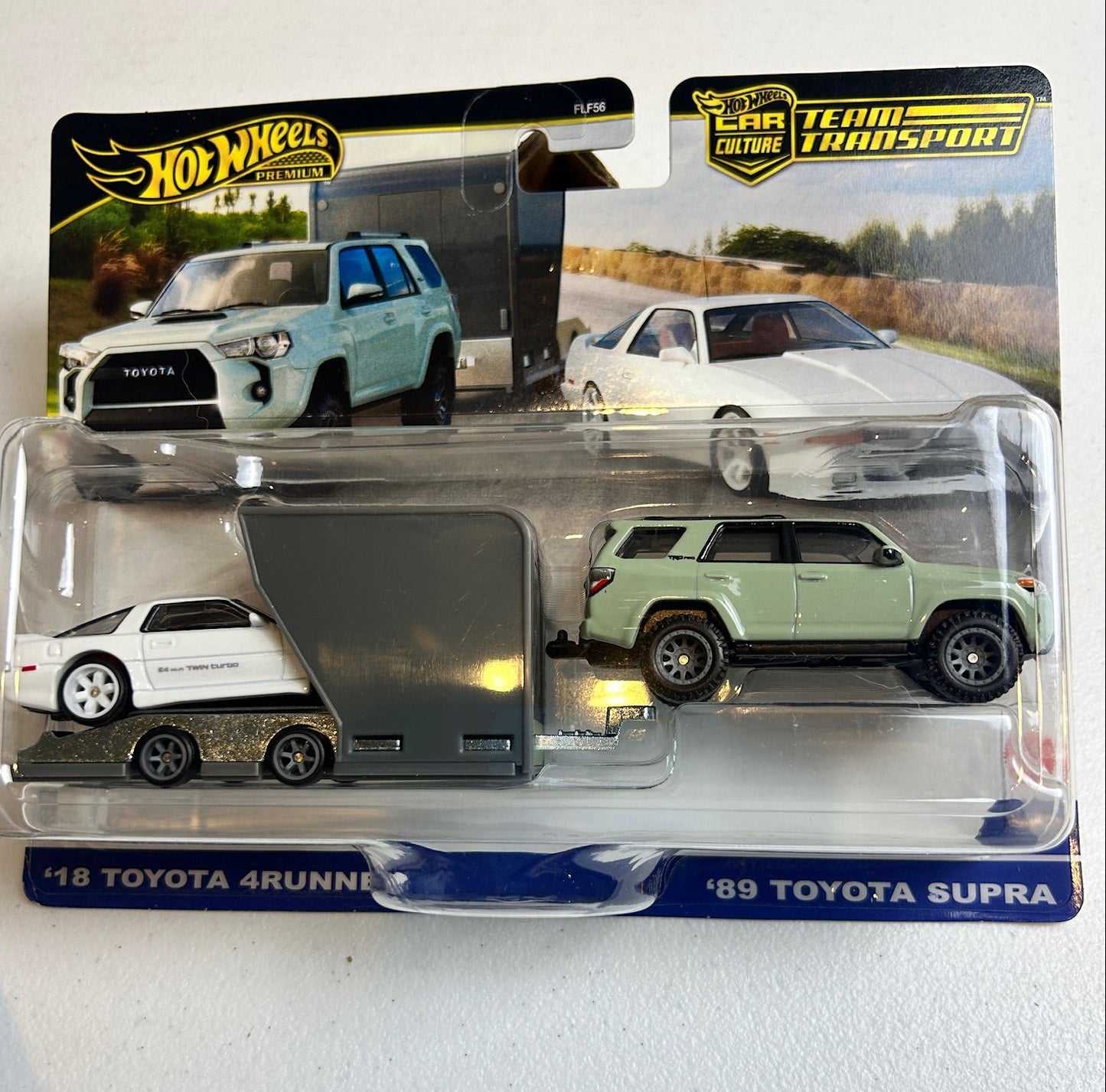 Hot Wheels 1:64 Team Transport #72 '18 Toyota 4Runner/'89 Toyota Supra