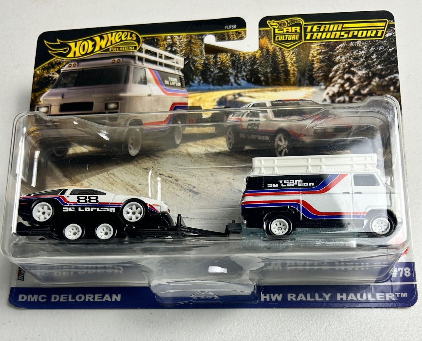 Hot Wheels 1:64 Team Transport #78 DMC Delorean/HW Rally Hauler
