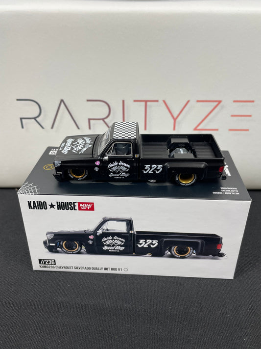 KaidoHouse 1:64 Chevrolet Silverado Dually Hot Rod V1 - Black