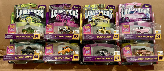 MGA CarTuned 1:64 Lowrider Show Glow Series 2 - Set of 8