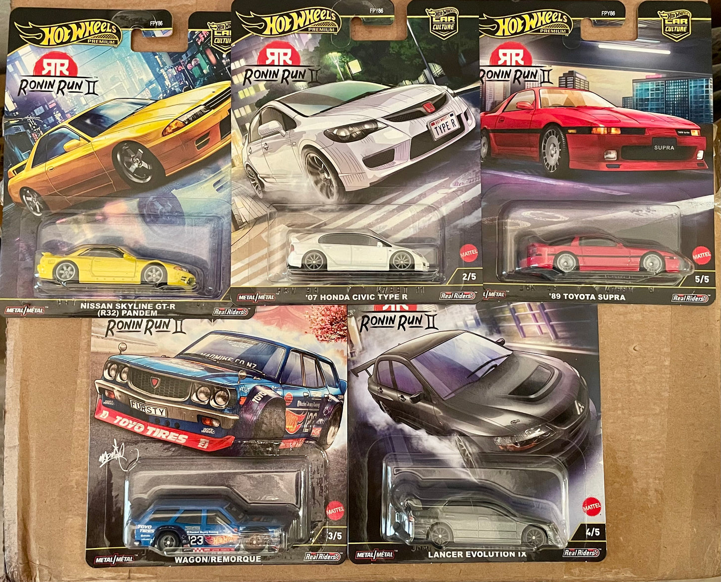 Hot Wheels 1:64 Car Culture 2025 M Case - Ronin Run II Set of 5
