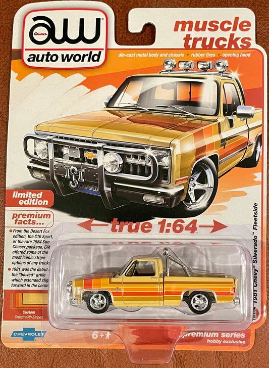 Auto World 1:64 1981 Chevrolet Silverado Fleetside Custom Lowered