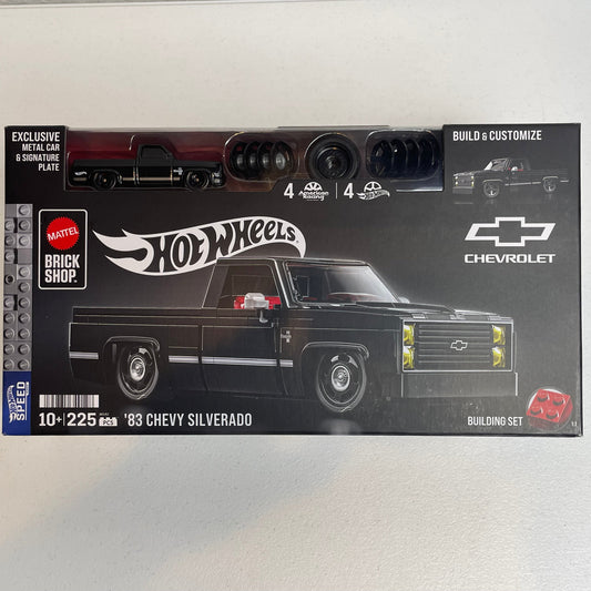 Mattel Brick Shop 1:64 Hot Wheels '83 Silverado Toy Build Kit 225 Pieces