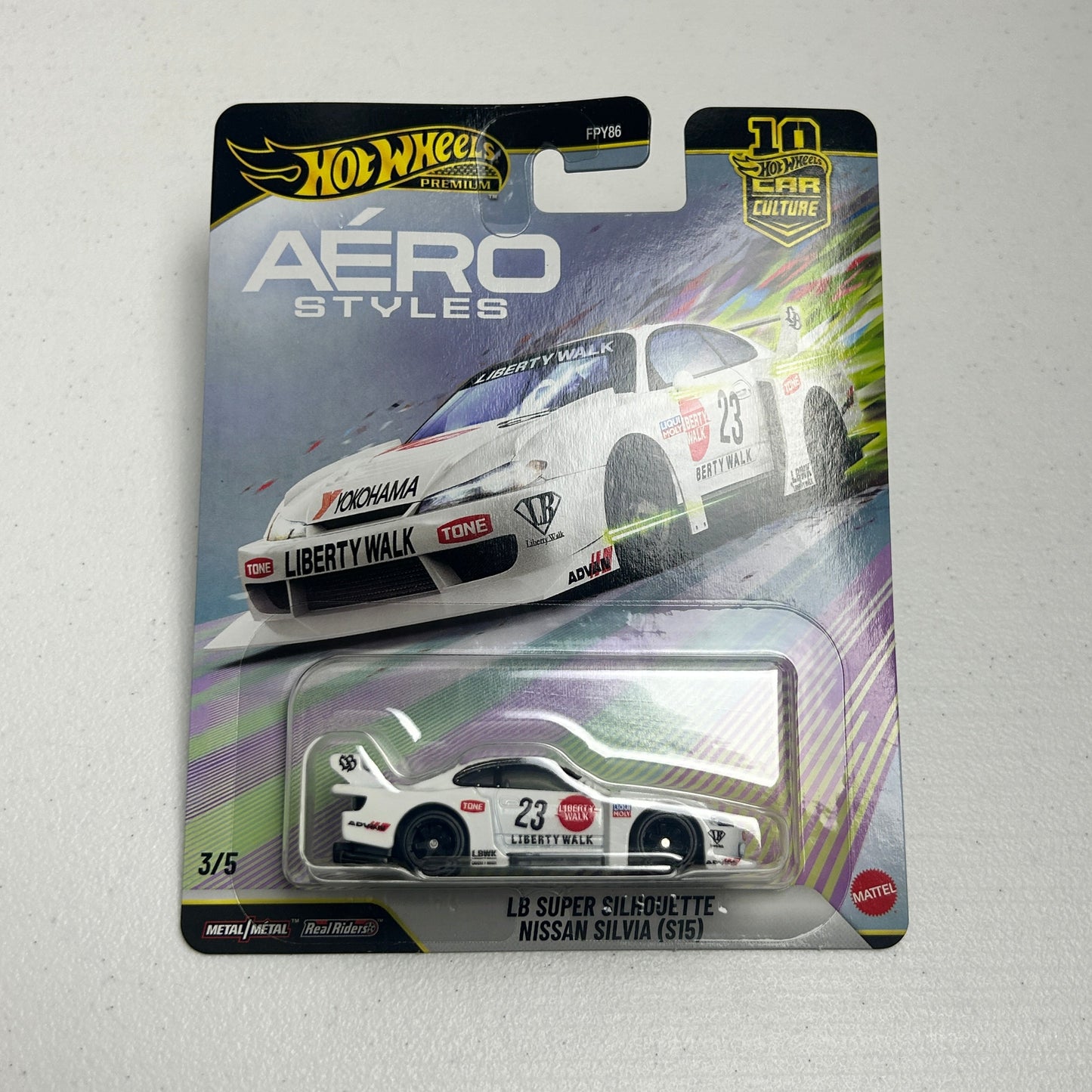 Hot Wheels 1:64 Car Culture 10th Anniversary Aero Styles - LB Super Silhouette Nissan Silvia (S15)