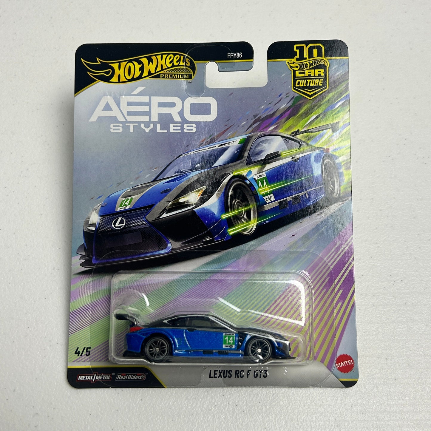 Hot Wheels 1:64 Car Culture 10th Anniversary Aero Styles - Lexus RC F GT3