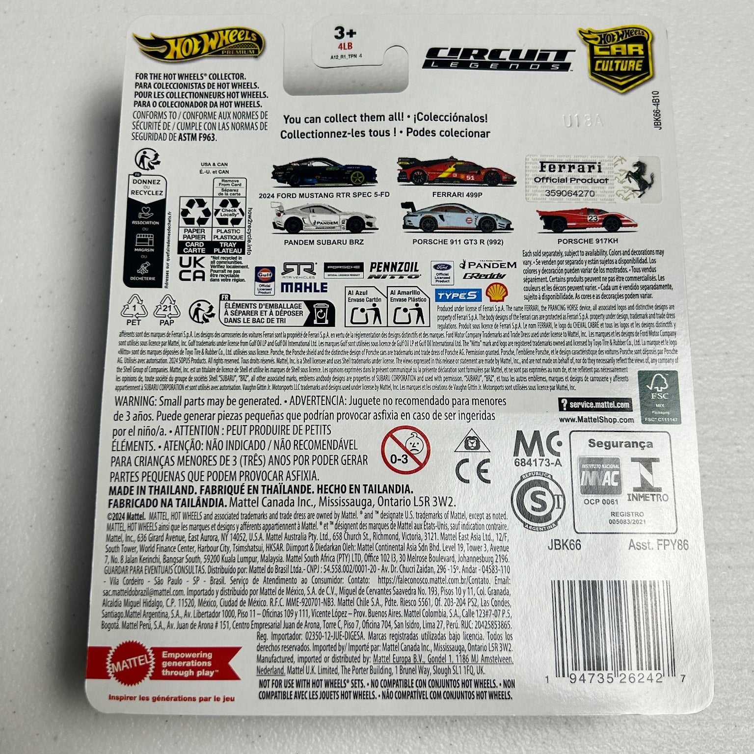 Hot Wheels Car Culture Circuit Legends Ferrari 0/5 Chase