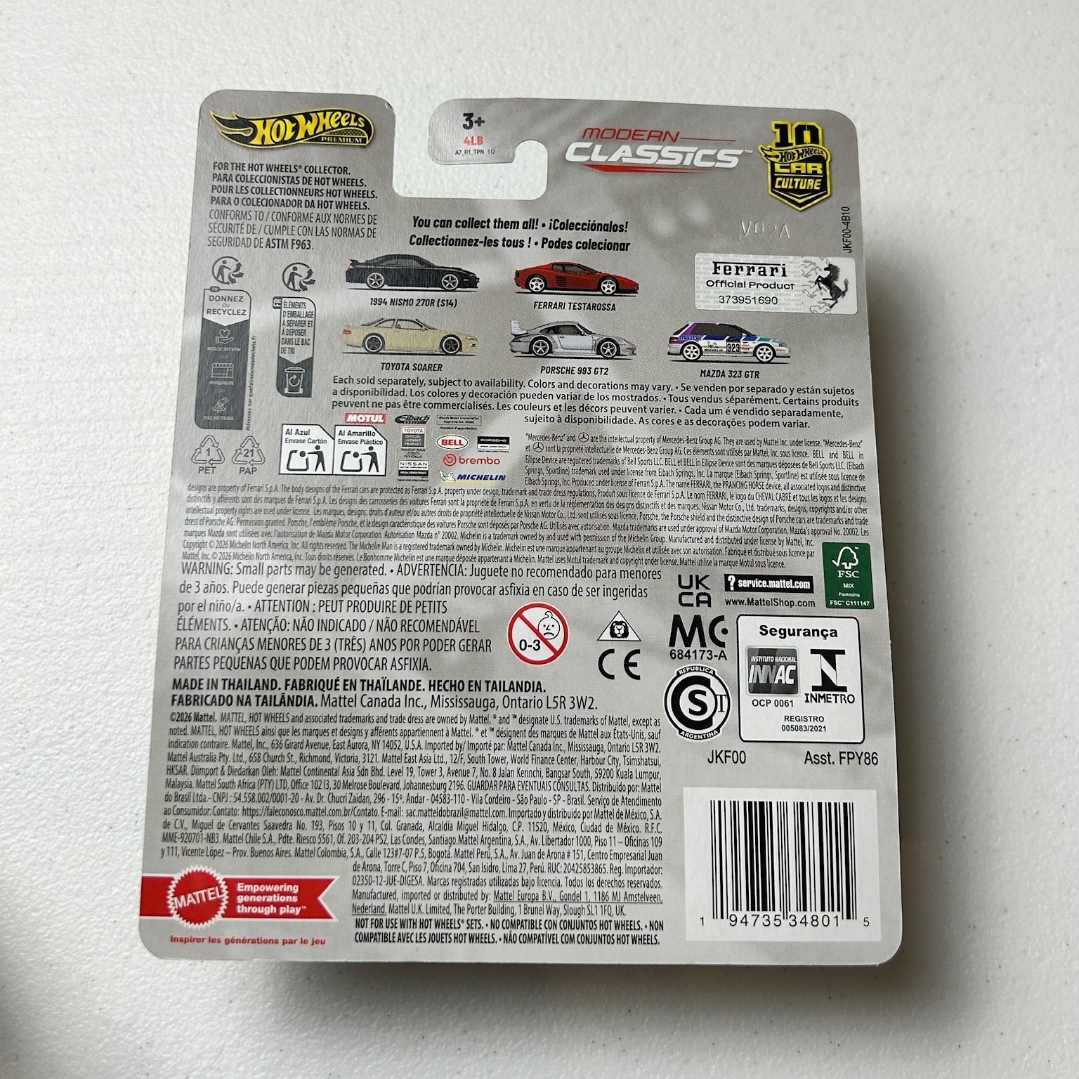 Hot Wheels 1:64 Car Culture 2026 Modern Classics Ferrari Testarossa