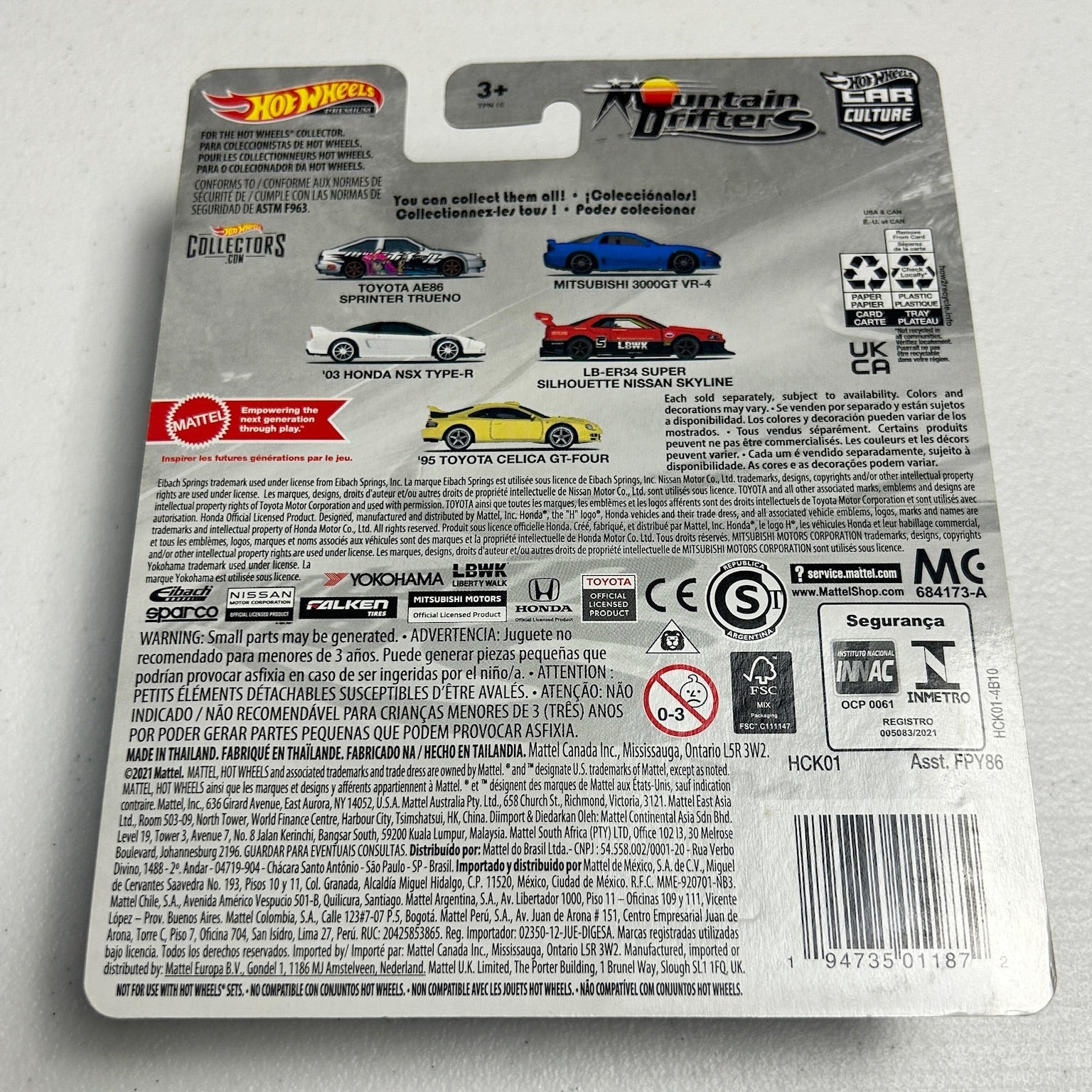 Hot Wheels Car Culture Mountain Drifters Skyline R34 0/5 Chase