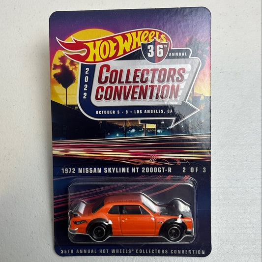 Hot Wheels 1:64 36th Collectors Convention 1972 Nissan Skyline HT 2000GT-R Orange