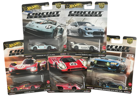 Hot Wheels 2025 Car Culture Circuit Legends Case K Set of 5