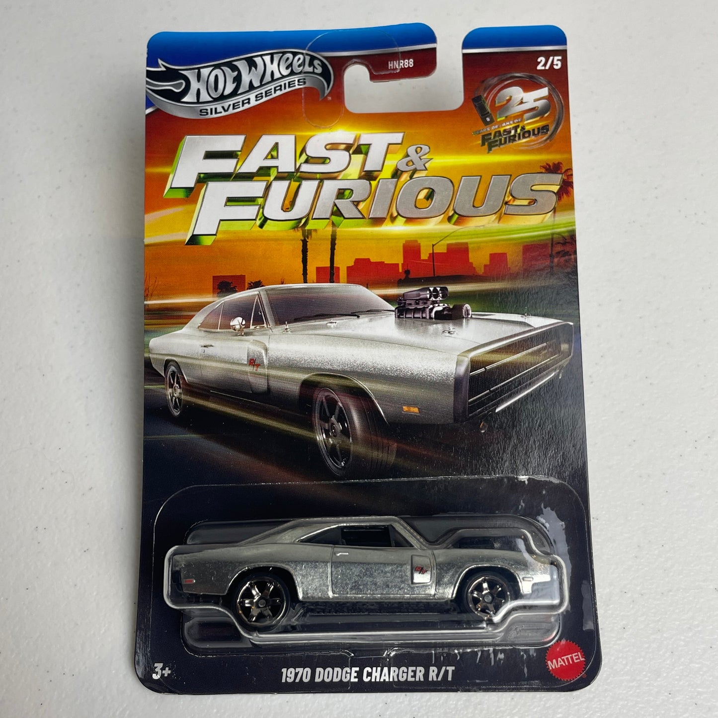 Hot Wheels 1:64 Fast & Furious Silver Series 25th Anniversary Silver Set of 5