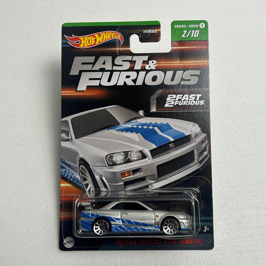 Hot Wheels 1:64 Fast & Furious 2 Fast 2 Furious Nissan Skyline GT-R (BCNR34)