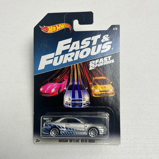 Hot Wheels 1:64 Fast & Furious 2 Fast 2 Furious Nissan Skyline GT-R (R34)