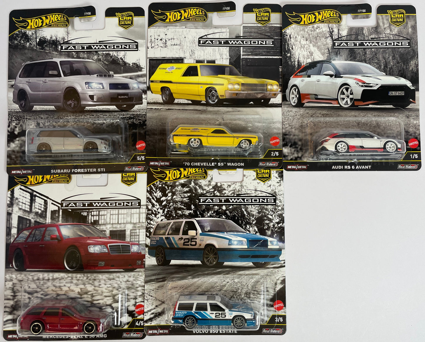Hot Wheels 2025 Car Culture J Case - Fast Wagons Set of 5
