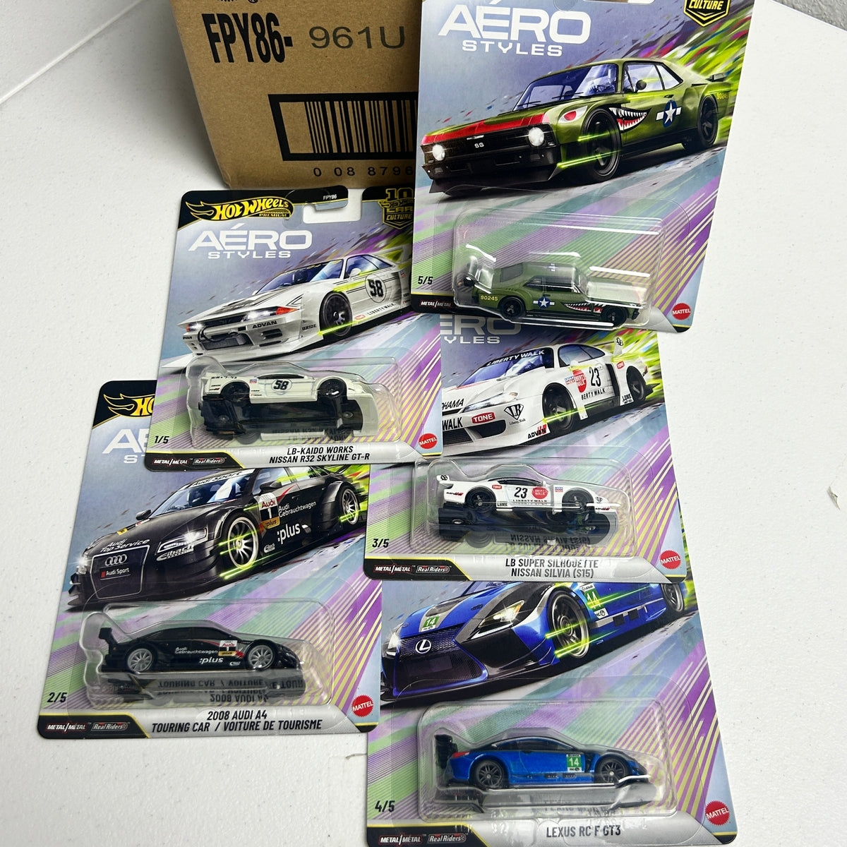 Hot Wheels 1:64 Car Culture 10th Anniversary Case U Aero Styles Sealed Case of 10