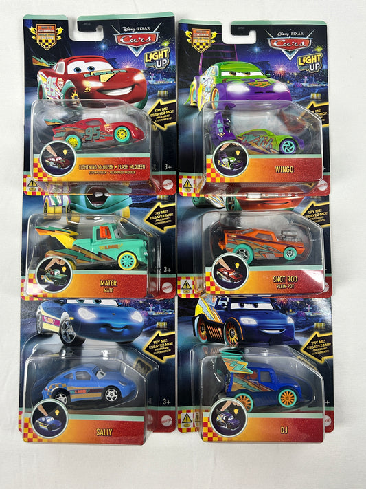 Disney Pixar Cars 1:64 Race to Celebrate Light Up Series Set of 6