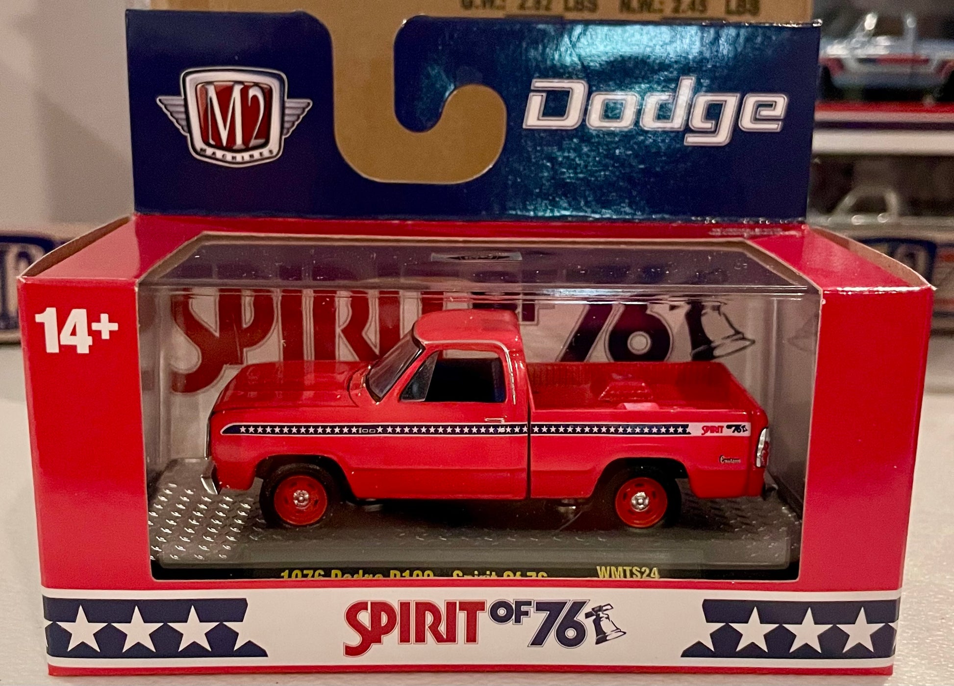 M2 1:64 Spirit of 76 Dodge D100 Red