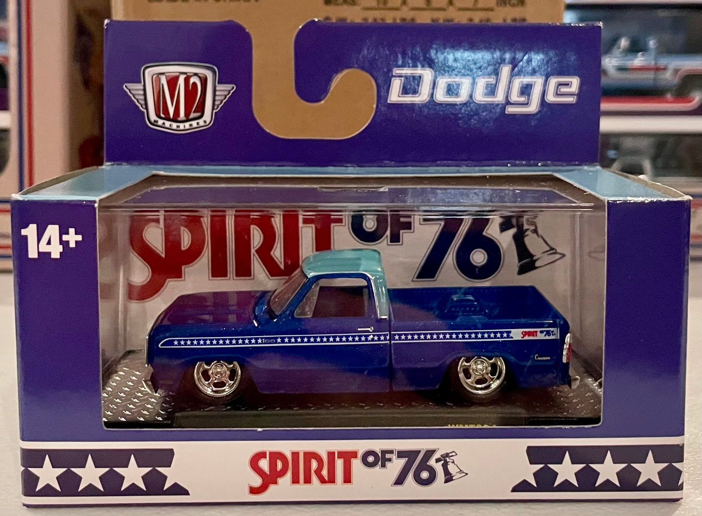 M2 1:64 Spirit of 76 Dodge D100 Blue