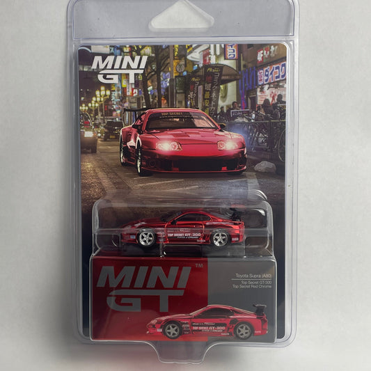 Mini GT Toyota Supra Top Secret Red Chrome