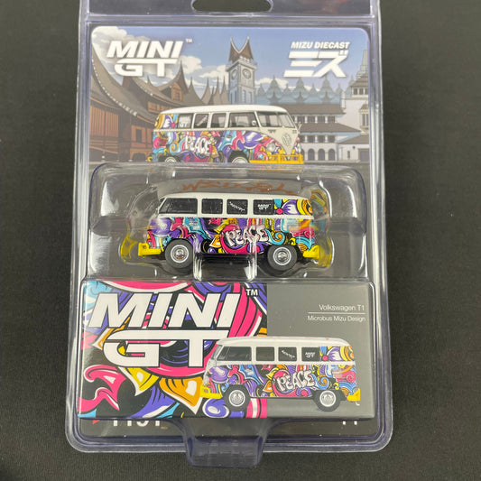 Mini GT 1:64 #1191 Volkswagen T1 Microbus Mizu Design