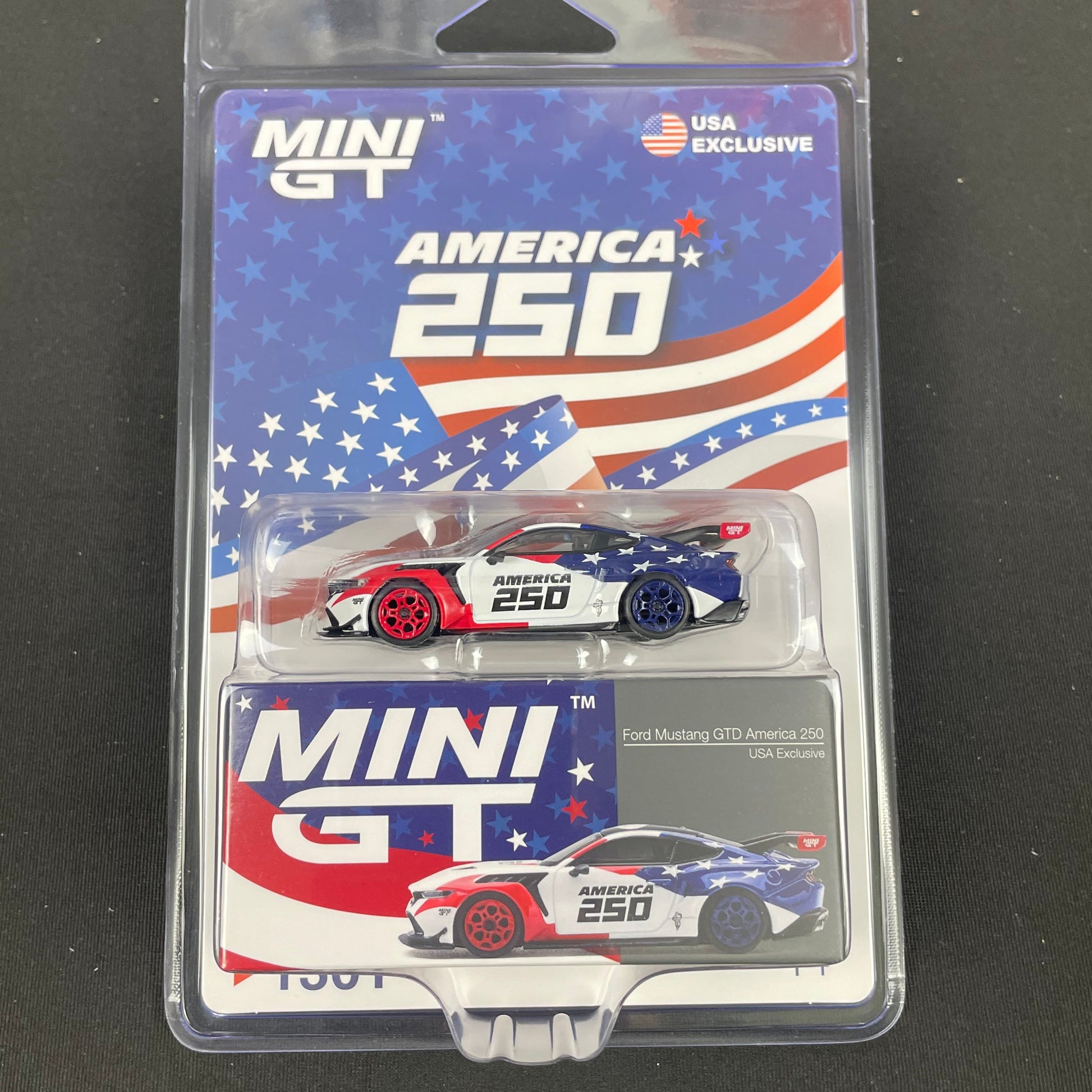 Mini GT 1:64 #1301 Ford Mustang GTD America 250th USA Exclusive