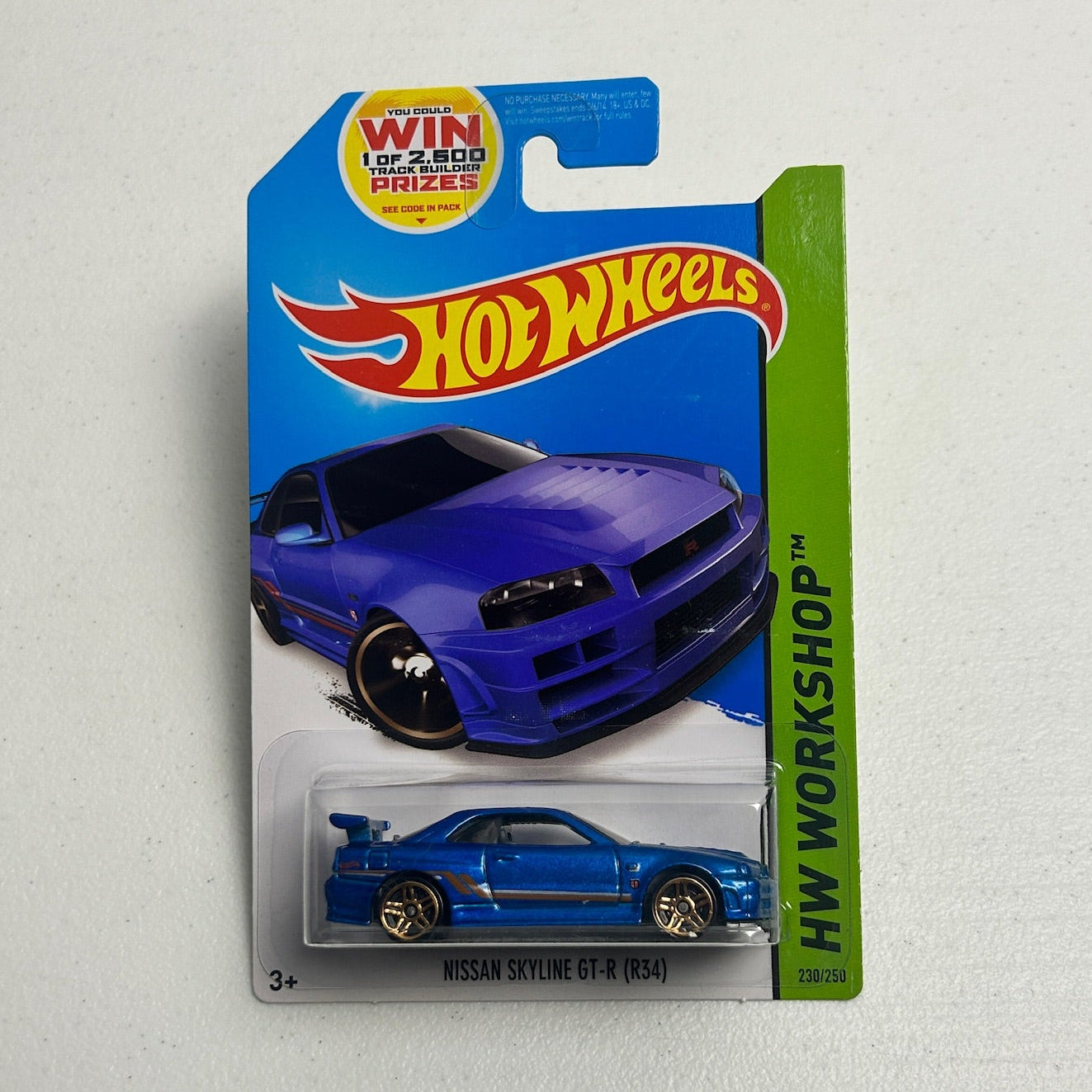 Hot Wheels 1:64 Nissan Skyline GT-R (R34) Blue HW Workshop 230/250