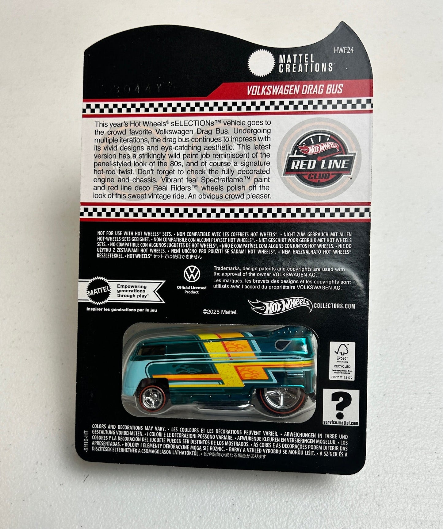 Hot Wheels 1:64 RLC 2024 Selections Car - Volkswagen Drag Bus