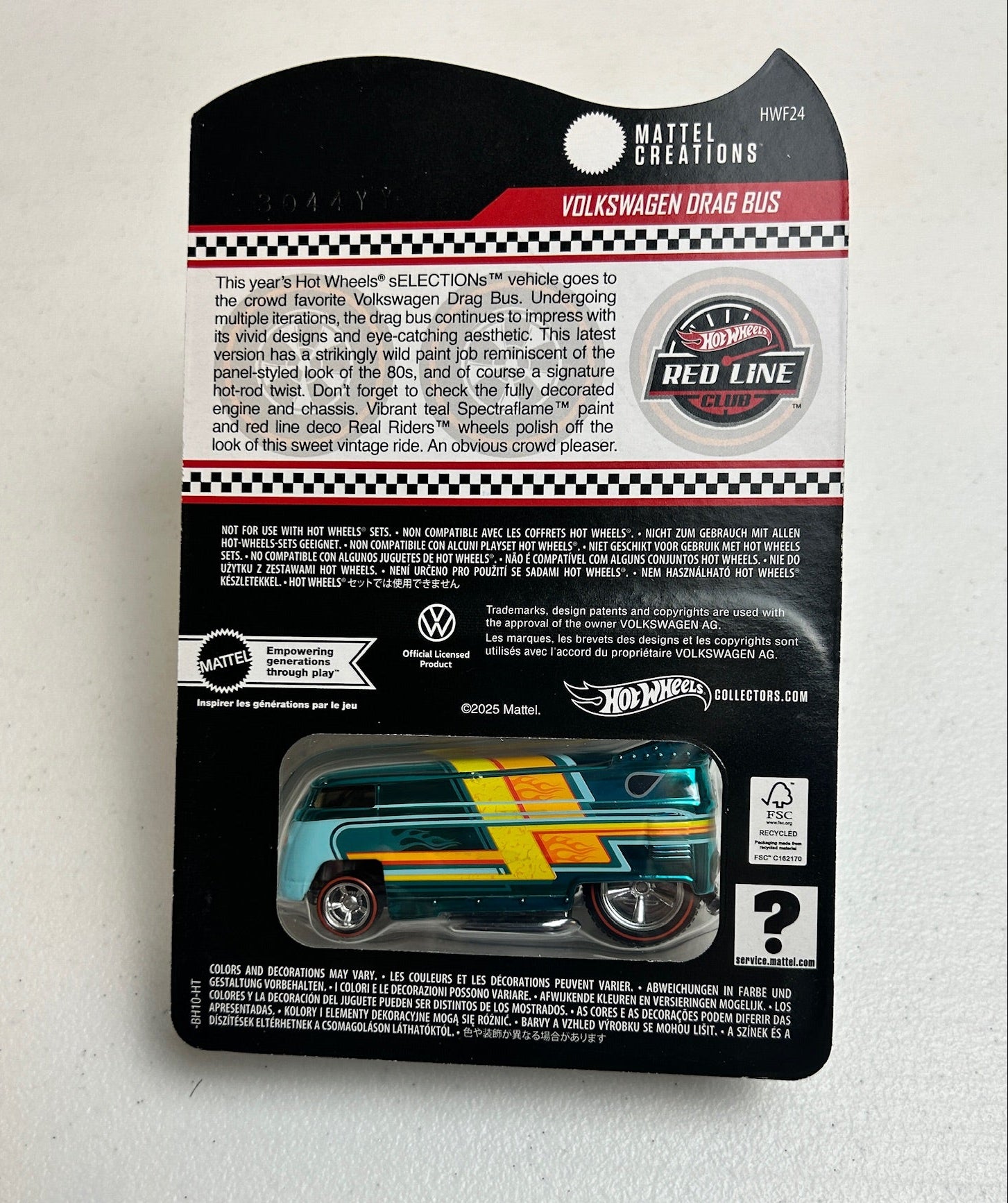 Hot Wheels 1:64 RLC 2024 Selections Car - Volkswagen Drag Bus