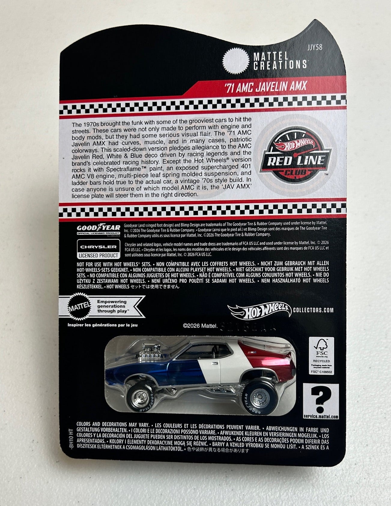 Hot Wheels 1:64 RLC '71 AMC Javelin AMX