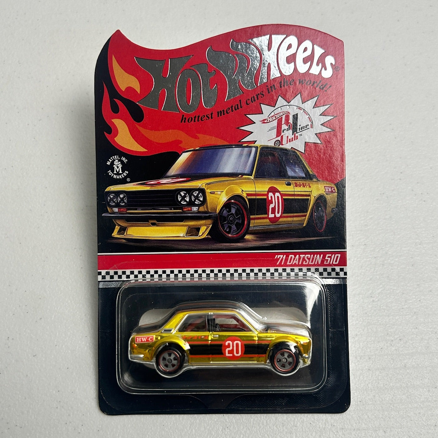 Hot Wheels 1:64 RLC '71 Datsun 510 Yellow