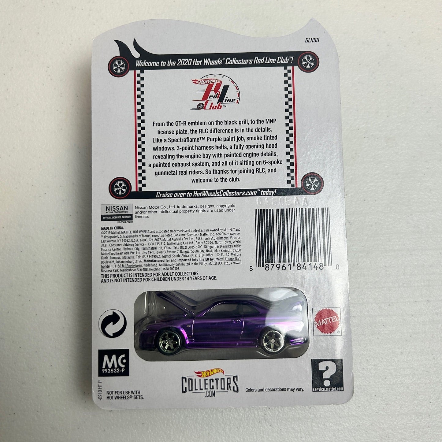Hot Wheels 1:64 RLC Nissan Skyline GT-R (BNR34) Purple