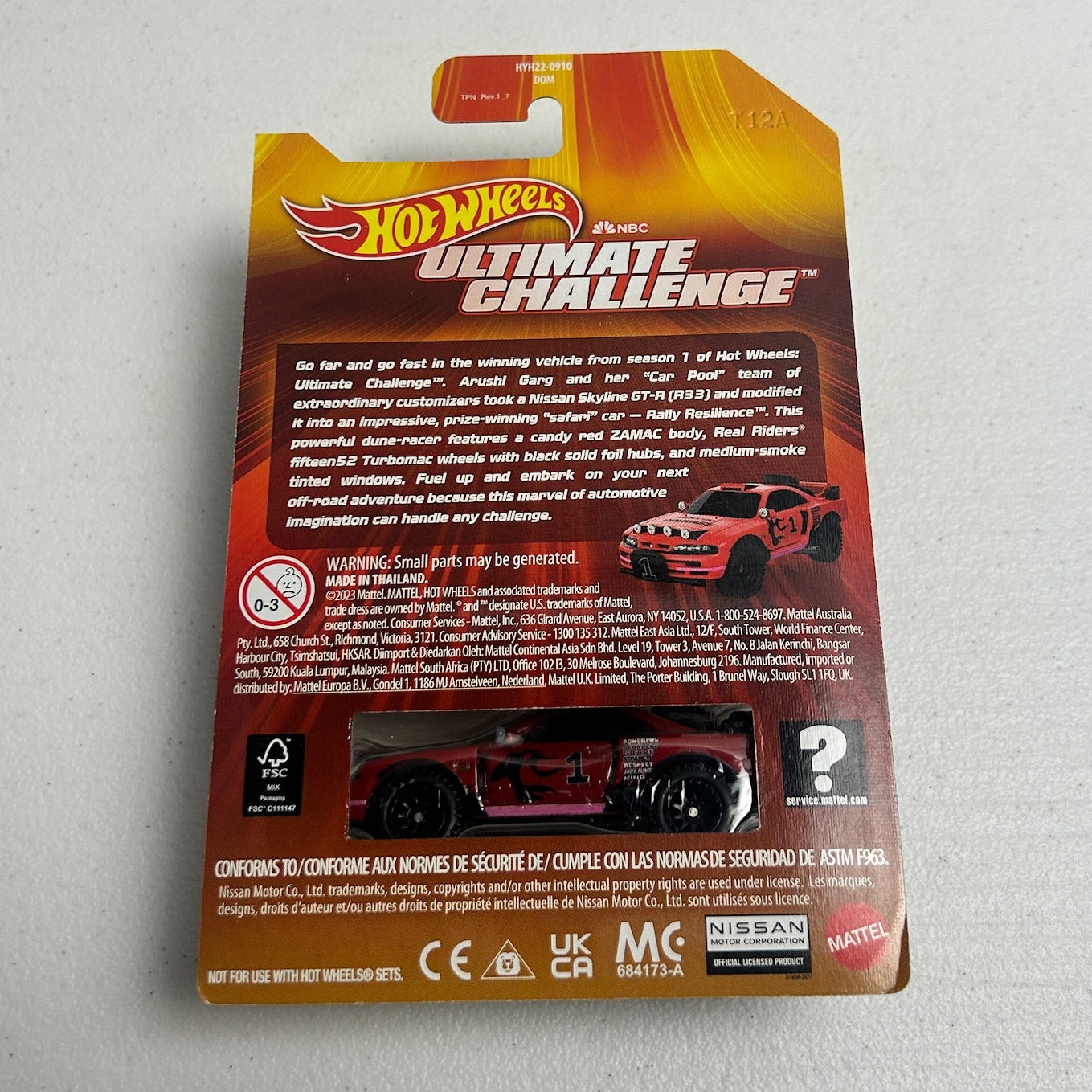 Hot Wheels 1:64 Rally Resilience Nissan Skyline (R33)