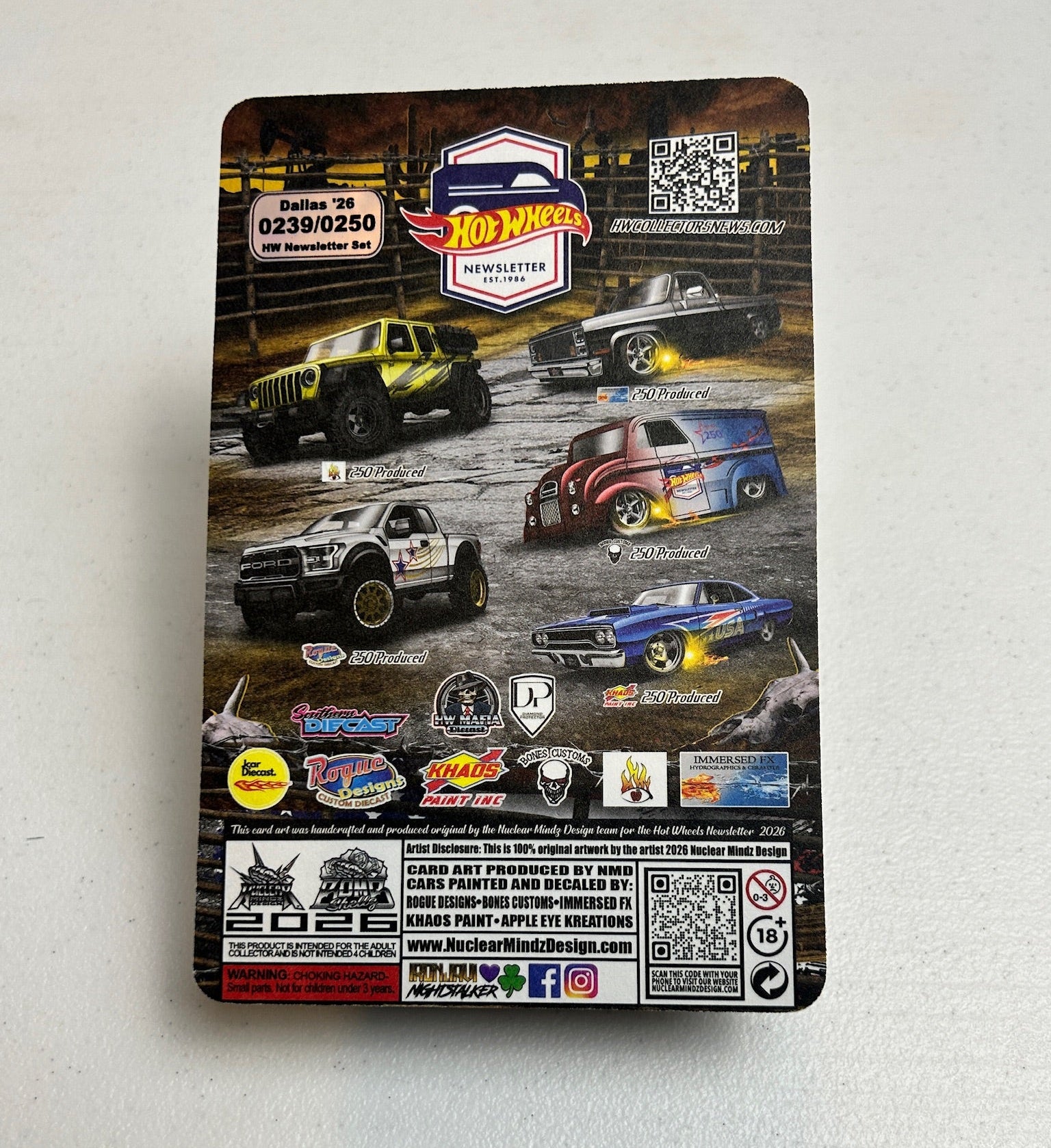 Hot Wheels 1:64 Nationals Newsletter Dairy Delivery 239/250