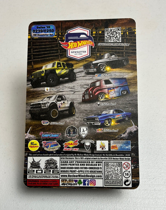 Hot Wheels 1:64 Nationals Newsletter Ford Raptor White 239/250