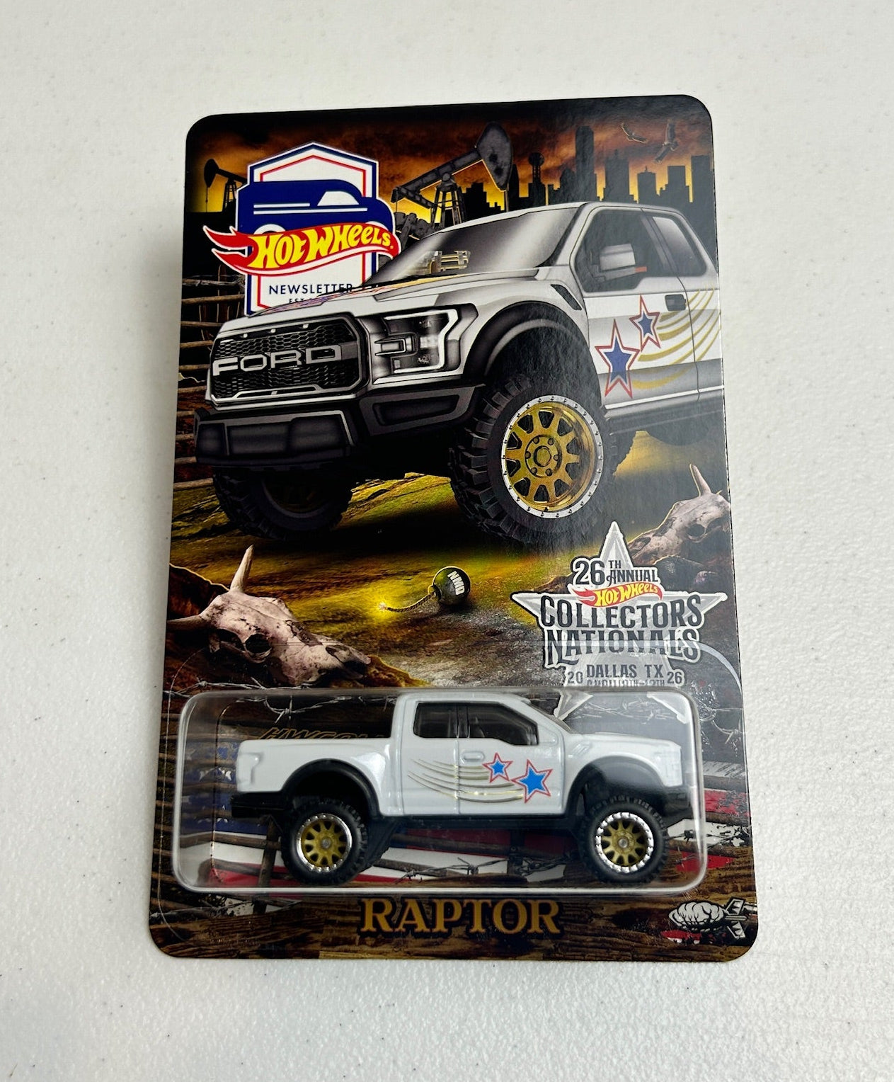 Hot Wheels 1:64 Nationals Newsletter Ford Raptor White 239/250