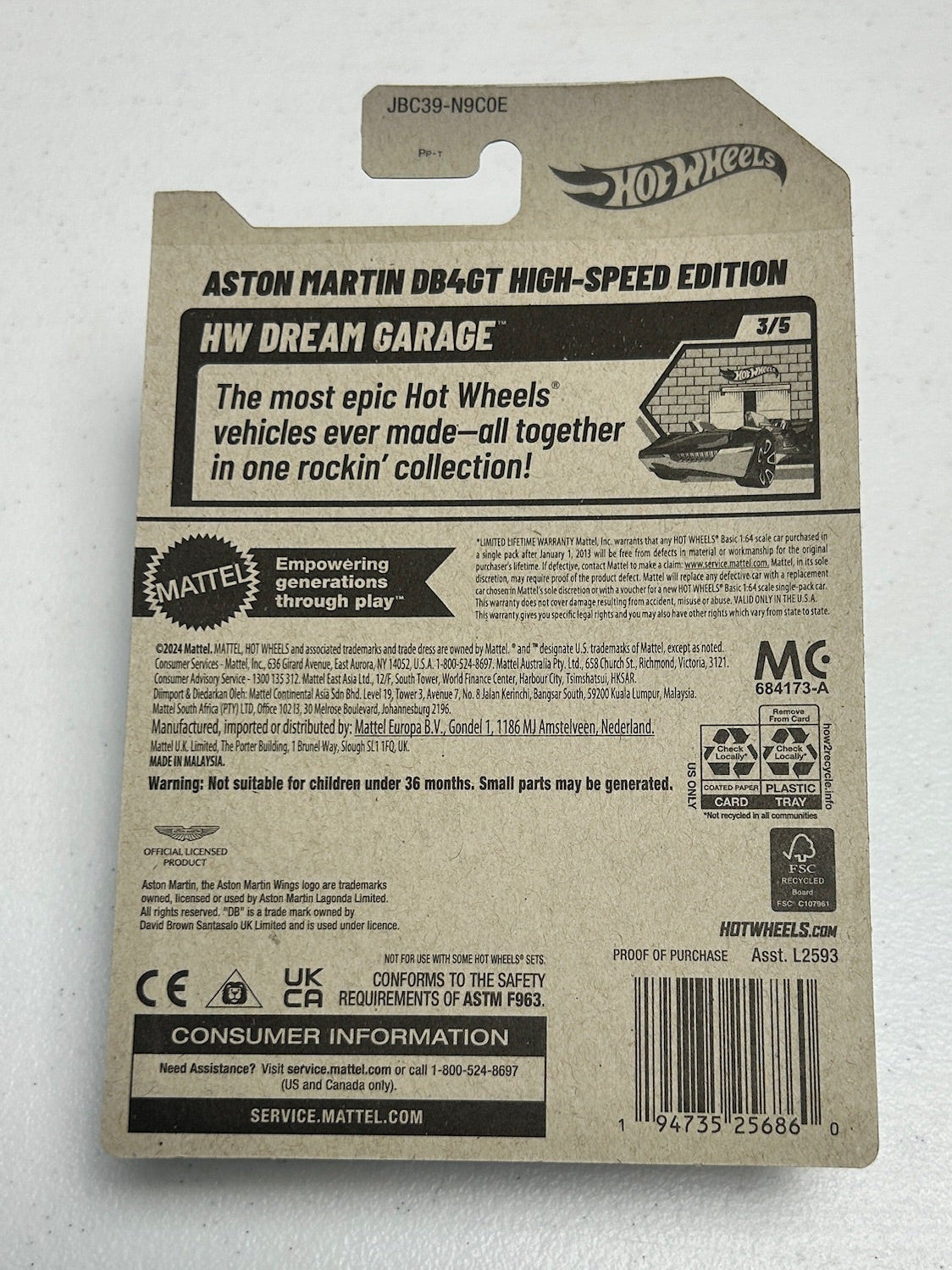 Hot Wheels 1:64 Aston Martin DB4GT High-Speed Edition Super TH