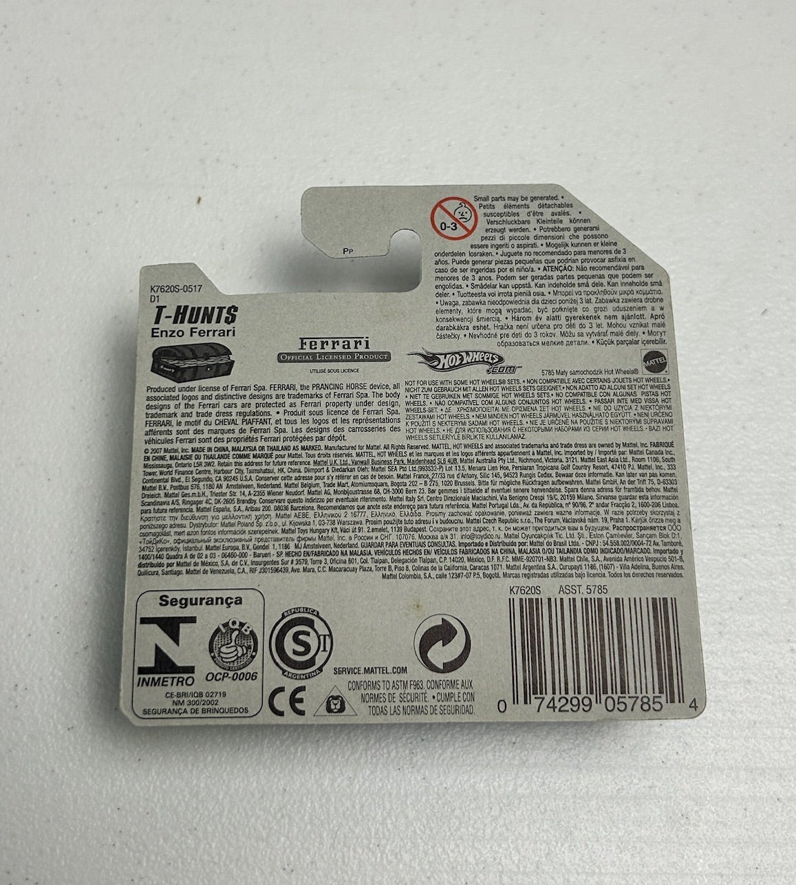 Hot Wheels 1:64 Enzo Ferrari Super TH Short Card