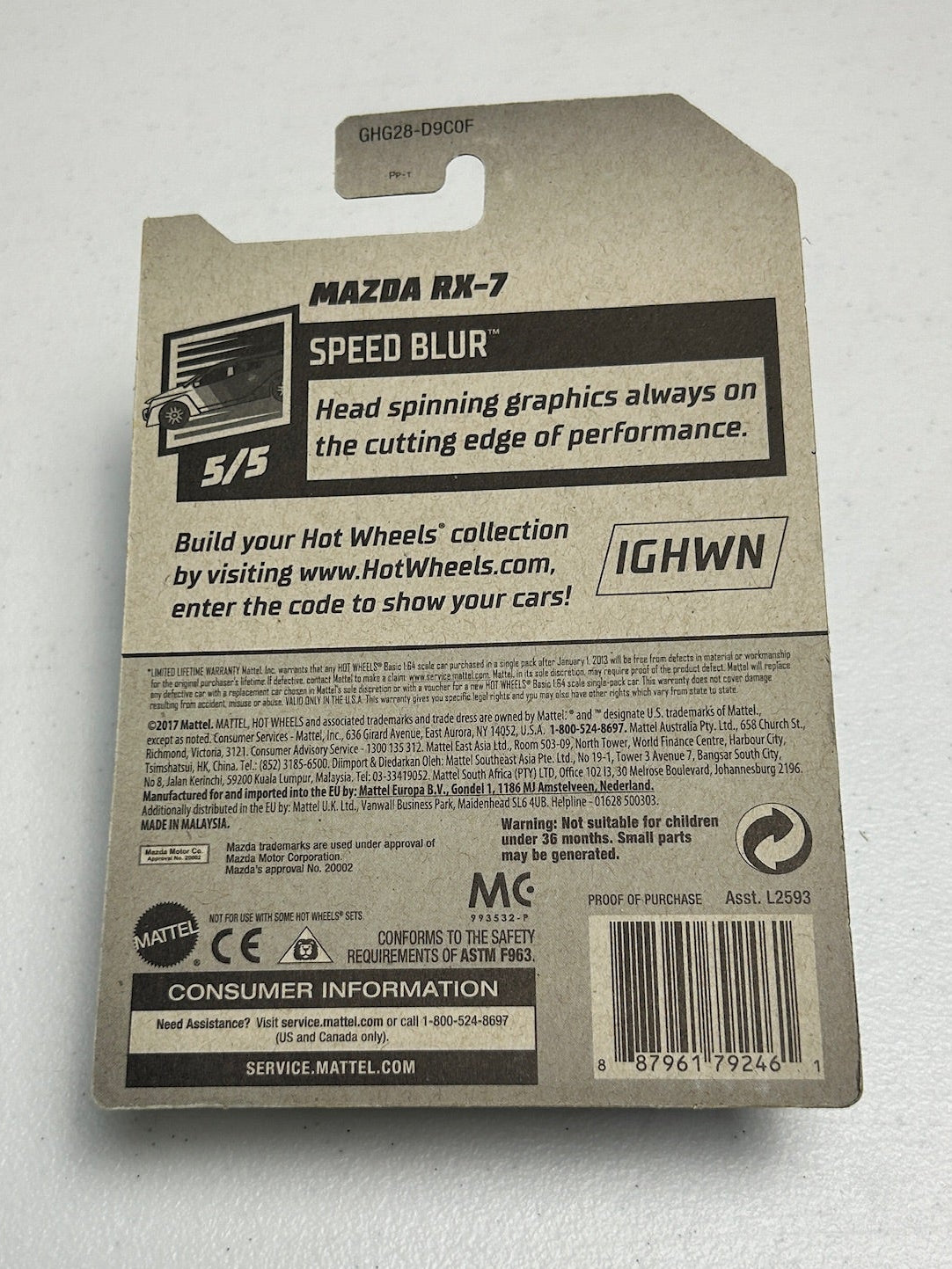 Hot Wheels 1:64 Mazda RX-7 Super TH